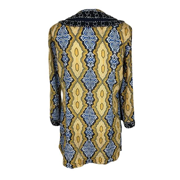 Tory Burch Odie Embellished Beaded Tunic Top Artisan Boho Resort Wear Size 10 - Picture 4 of 9
